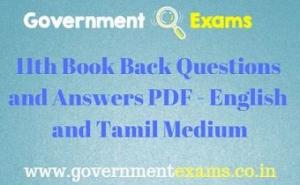 11th Book Back Questions and Answers