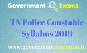TN Police Constable Syllabus