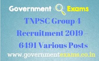 TNPSC Group 4 Recruitment 2019