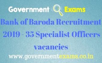 Bank of Baroda Recruitment 2019