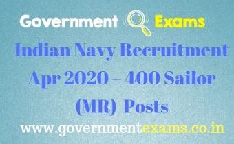 Indian Navy Recruitment Apr 2020