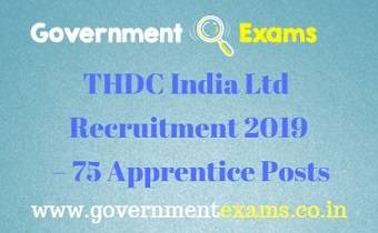 THDC India Ltd Recruitment 2019