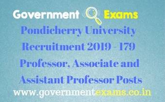 Pondicherry University Recruitment 2019