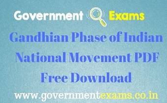 Gandhian Phase of National Movement