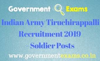 Indian Army Tiruchirappalli Recruitment 2019