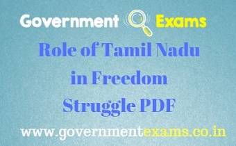 Role of Tamil Nadu in Freedom Struggle
