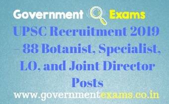 UPSC Recruitment 2019 for Various Posts