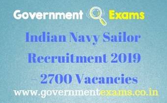 Indian Navy Sailor Recruitment 2019