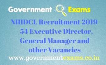 NHIDCL Recruitment 2019
