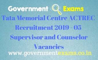 Tata Memorial Centre ACTREC Recruitment 2019