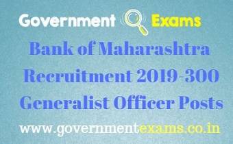 Bank of Maharashtra Recruitment 2019