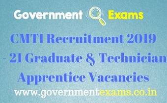 CMTI Graduate & Technician Apprentice Recruitment 2019
