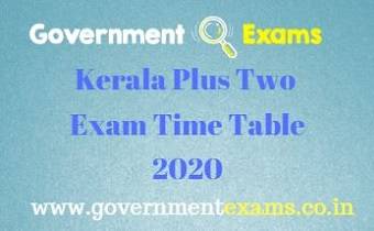 Kerala Plus Two Exam Time Table 2020