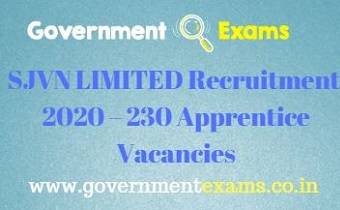 SJVN LIMITED Recruitment 2020