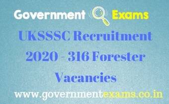 UKSSSC Forester Recruitment 2020