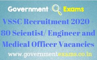 VSSC Scientist & Medical Officer Recruitment 2020