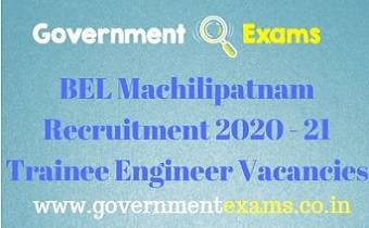 BEL Machilipatnam Recruitment 2020