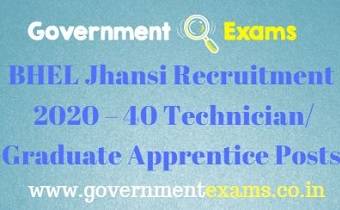BHEL Jhansi Technician/Graduate Apprentice Recruitment 2020