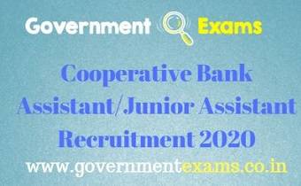 Cooperative Bank Assistant Junior Assistant Recruitment 2020