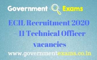 ECIL Technical Officers Recruitment 2020