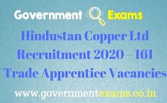 Hindustan Copper Ltd Trade Apprentice Recruitment 2020