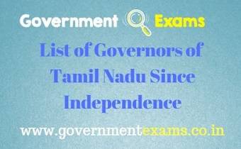 List of Governors of Tamil Nadu