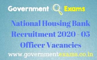 NHB Officer Recruitment 2020