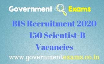 BIS Scientist-B Recruitment 2020