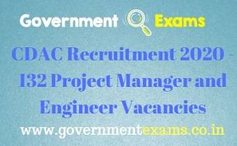 CDAC Project Manager and Engineer Recruitment 2020