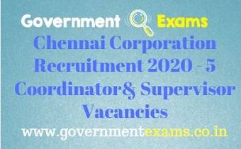 Greater Chennai Corporation Recruitment 2020