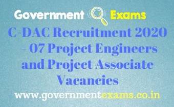 C-DAC Project Engineers and Project Associate Recruitment 2020