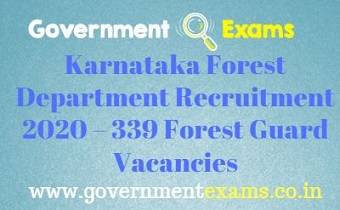 Karnataka Forest Department Recruitment 2020
