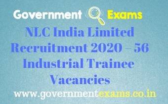 NLC Industrial Trainee Recruitment 2020