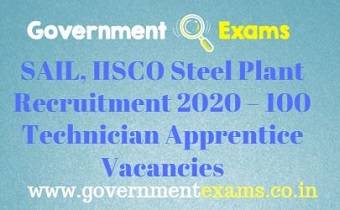 SAIL IISCO Steel Plant Recruitment 2020