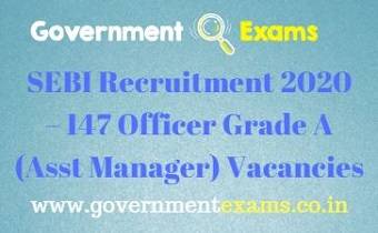 SEBI Officer Grade A Recruitment 2020