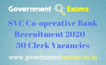 SVC Co-operative Bank Recruitment 2020