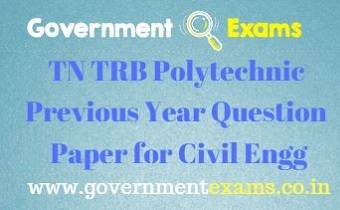 TRB Polytechnic Previous Year Question Paper for Civil Engineering