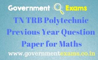 TRB Polytechnic Previous Year Question Paper for Mathematics