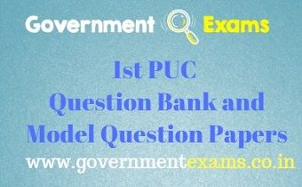 1st PUC Question Bank and Model Question Papers