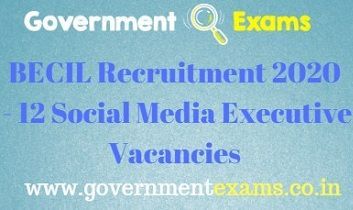 BECIL Social Media Executive Recruitment 2020