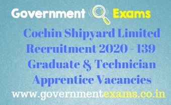 Cochin Shipyard Limited Apprentice Recruitment 2020