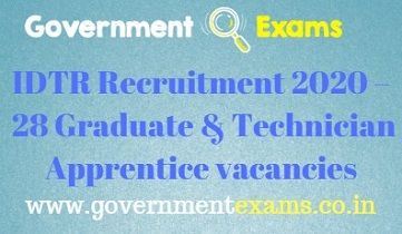 IDTR Graduate & Technician Apprentice Recruitment 2020