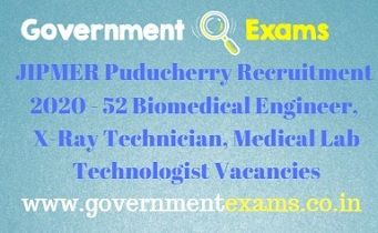 JIPMER Puducherry Recruitment 2020