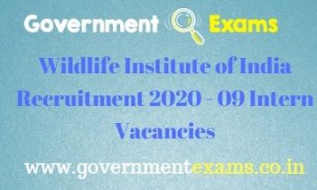 Wildlife Institute of India Recruitment 2020