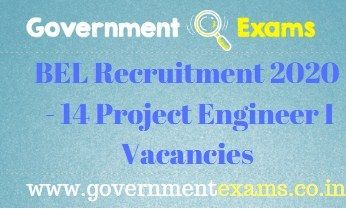 BEL Project Engineer I Recruitment 2020 14 Posts