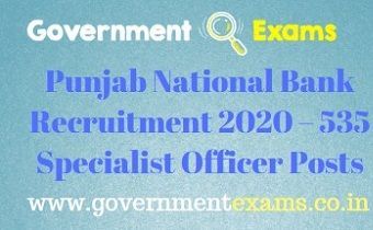 Punjab National Bank Recruitment 2020