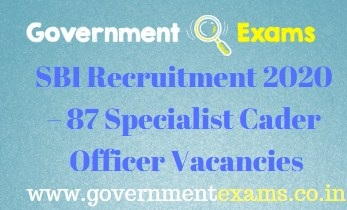 SBI Specialist Cader Officer Recruitment 2020