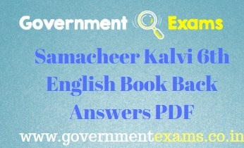 Samacheer Kalvi 6th English Book Back Answers