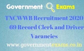 TNCWWB Record Clerk and Driver Recruitment 2020