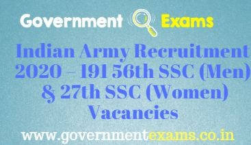 Indian Army Tamil Nadu Recruitment 2020